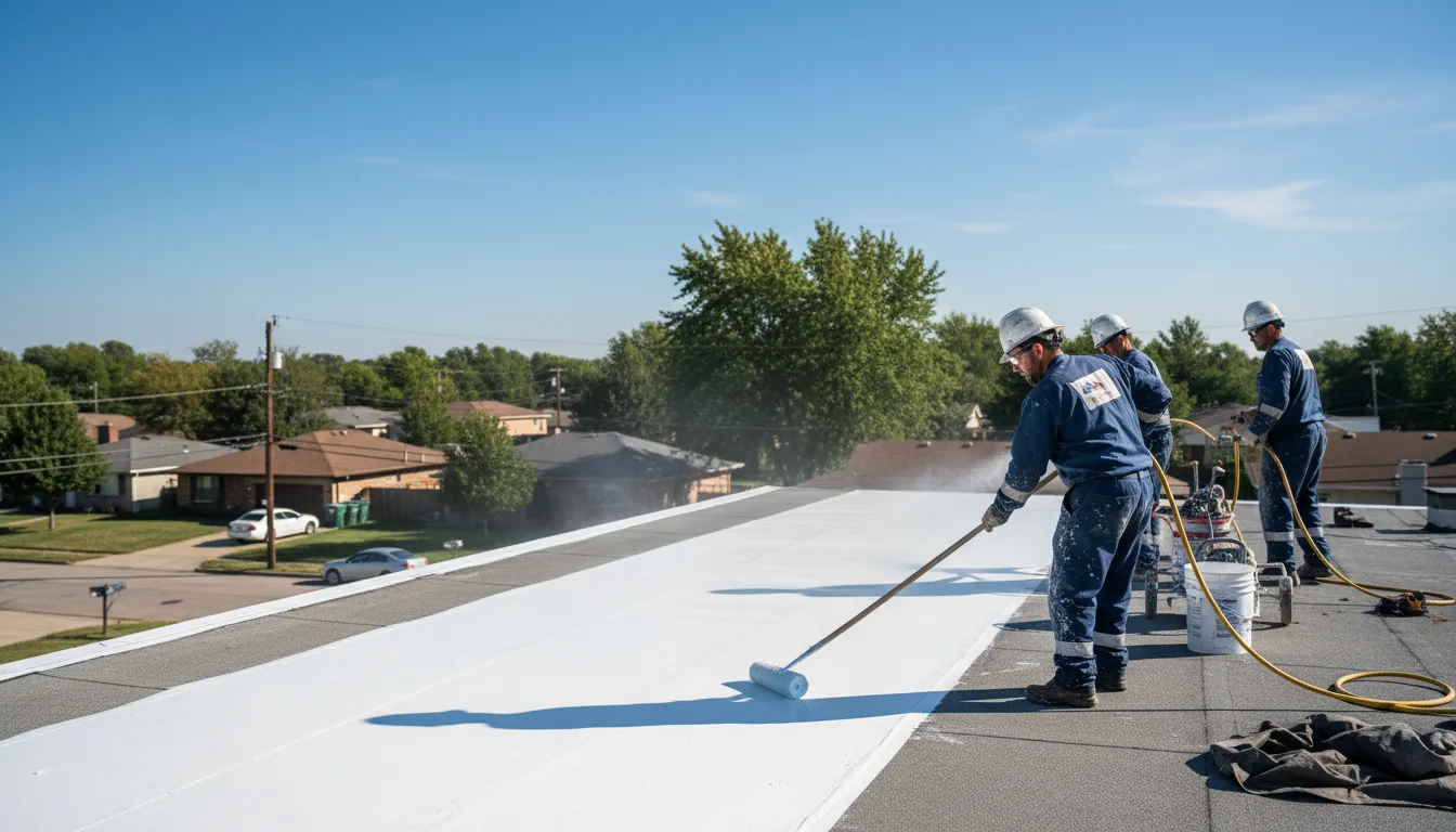 Commercial roof coating in Stuart, OK near me